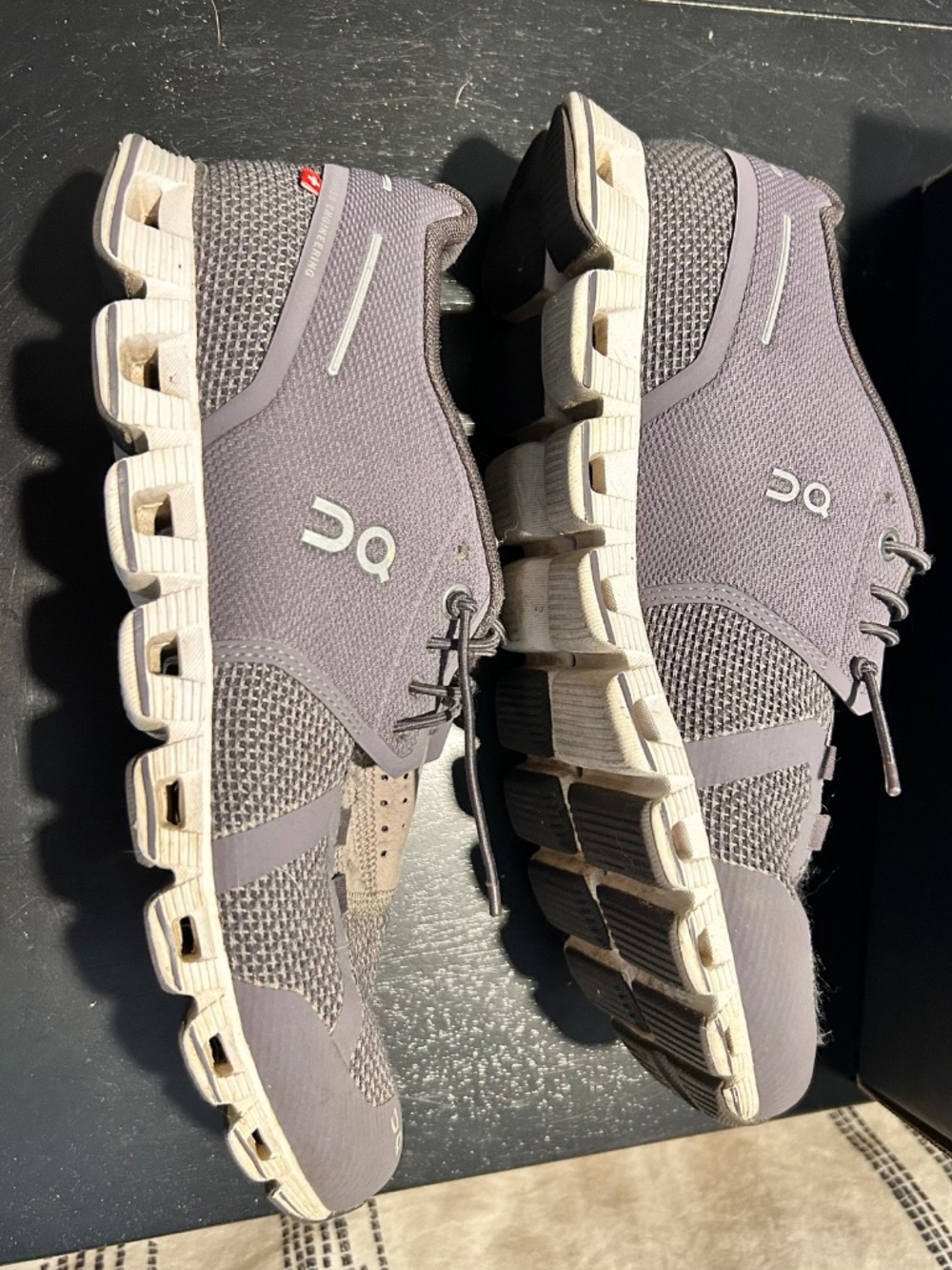 On Cloud 5 Gray Purple Running Shoes Size 7.5 - Picture 4 of 6